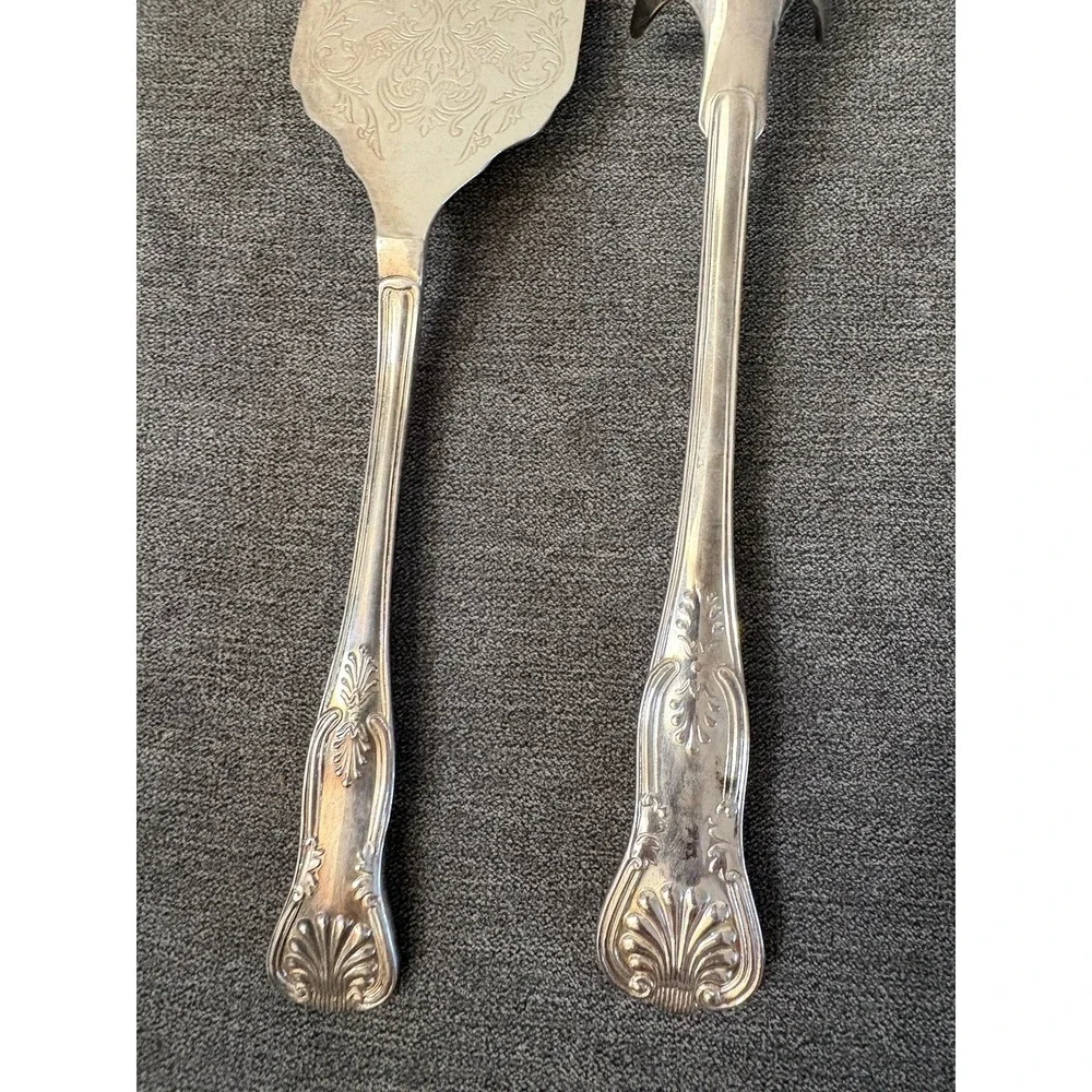 Vintage Silver Plated Sheffield Kings Pattern Lasagna Cake Server Pasta Server